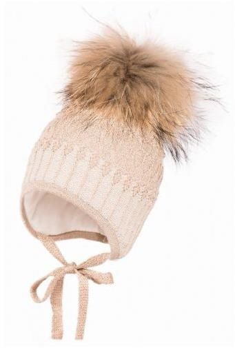 Jamiks dívčí čepice Ismena hnědá 44 cm