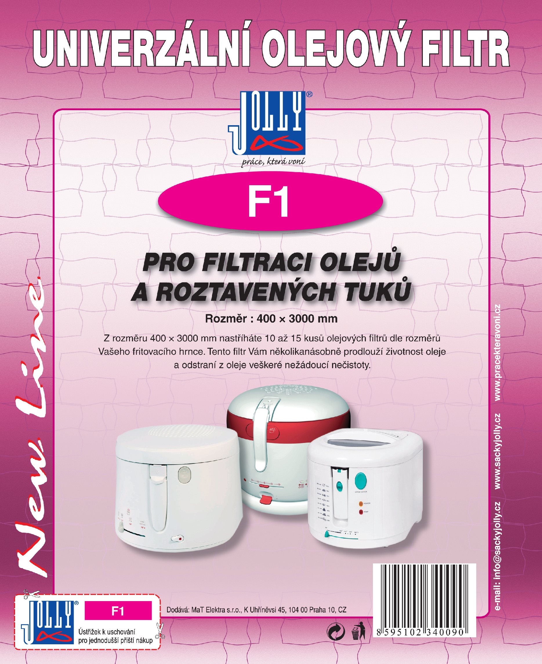 Olejový filter do fritovacích hrncov (pod kôš) F1