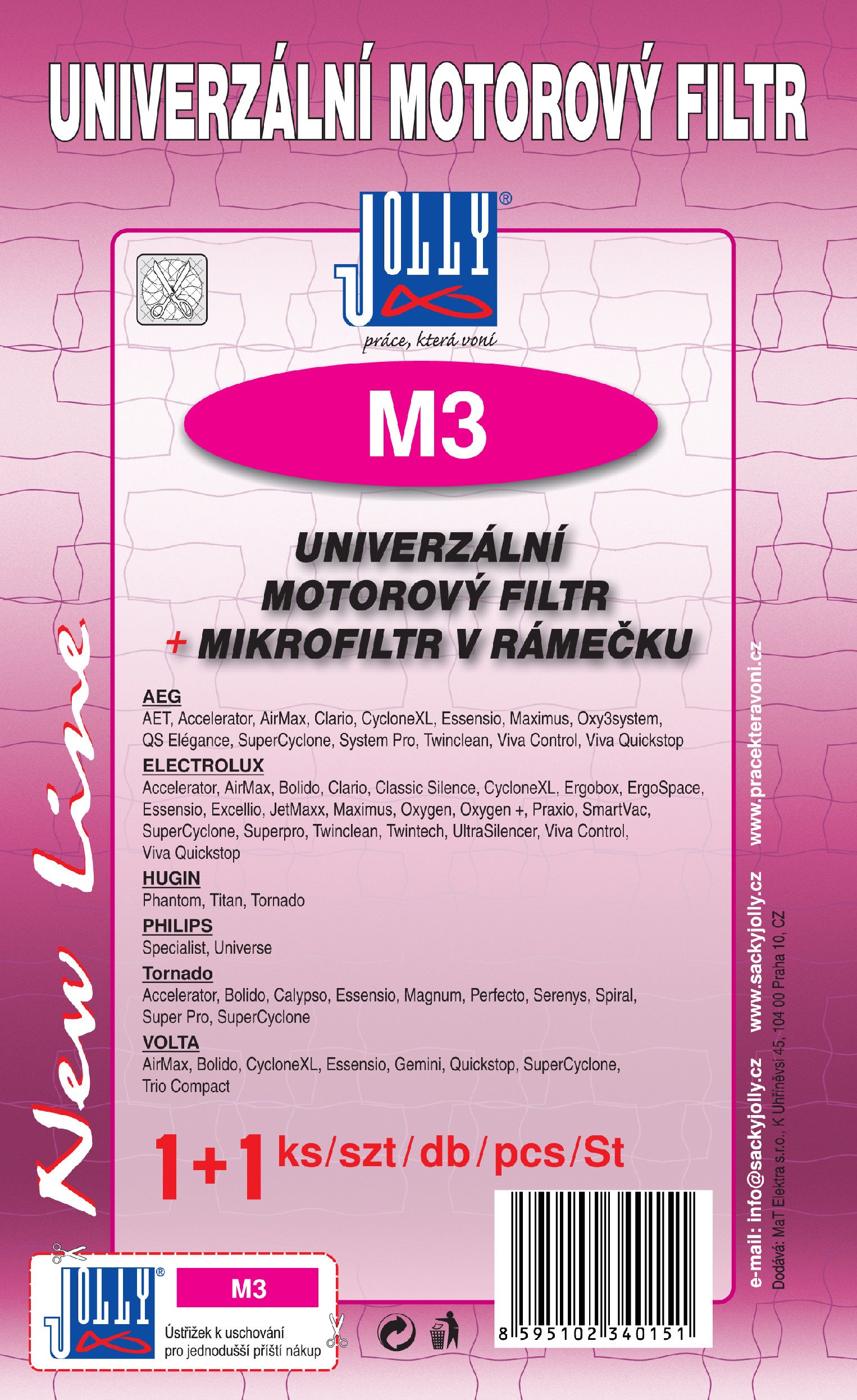 Univerzálny motorový filter + mikrofilter v rámiku M3