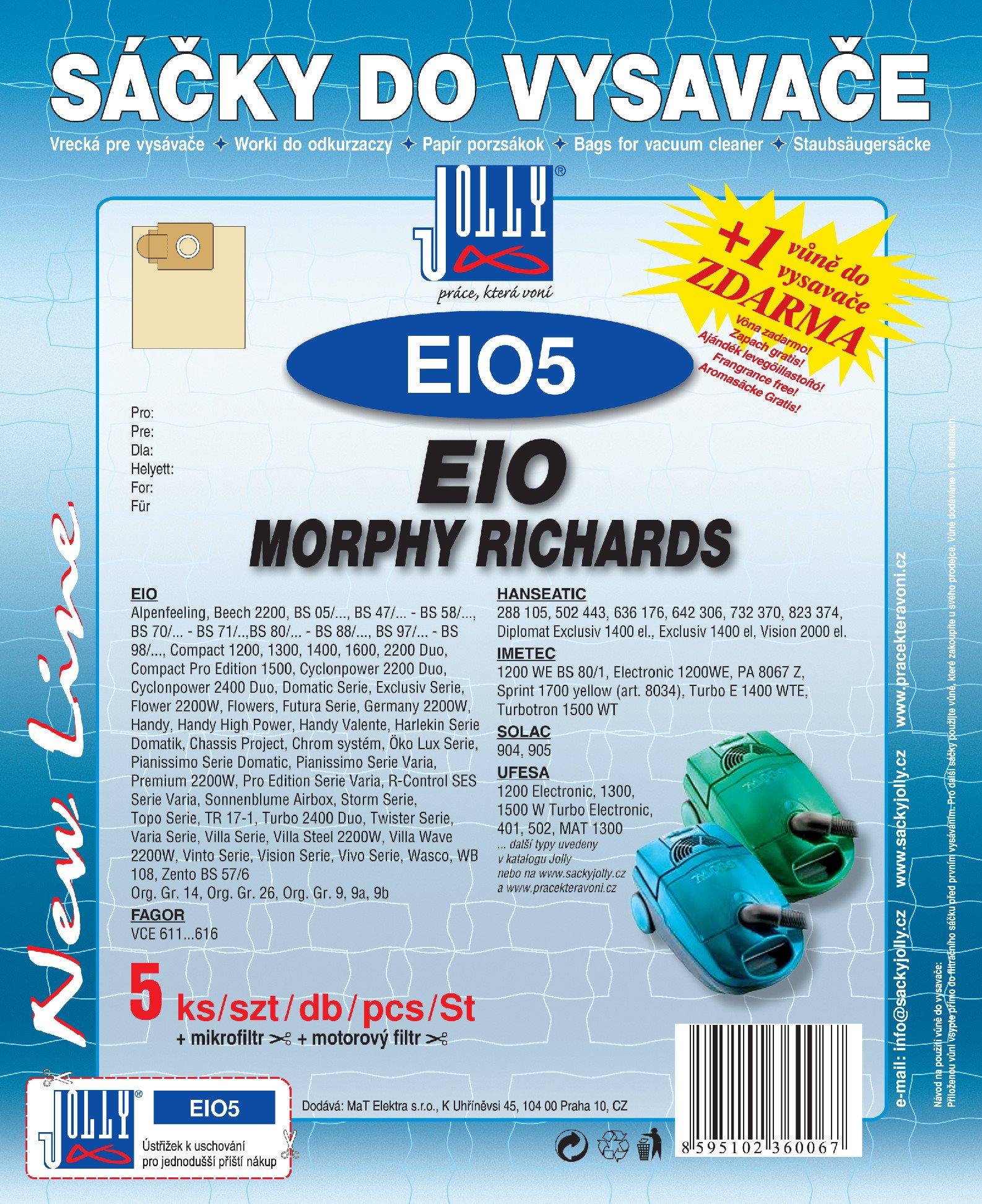 Vrecká do vysávača EIO5