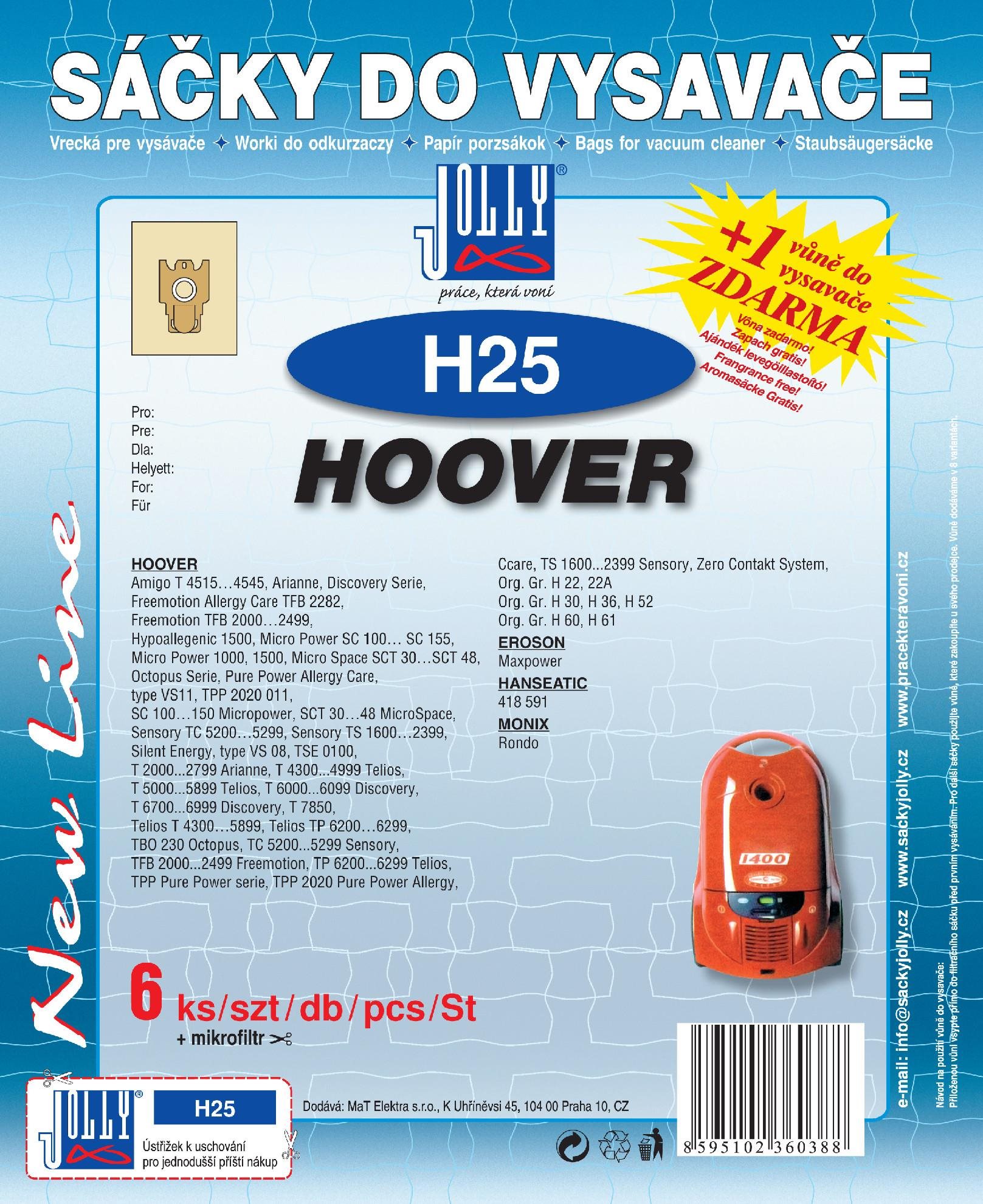 Vrecká do vysávača H25