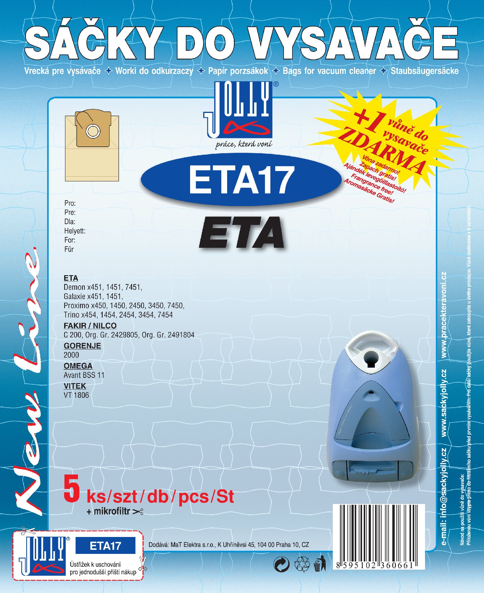 Vrecká do vysávača ETA17