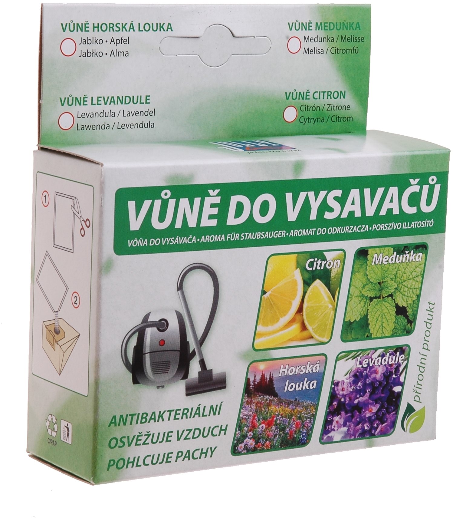 Vôňa do vysávača – citrón (5 ks) – osviežujúce a dezinfekčné účinky
