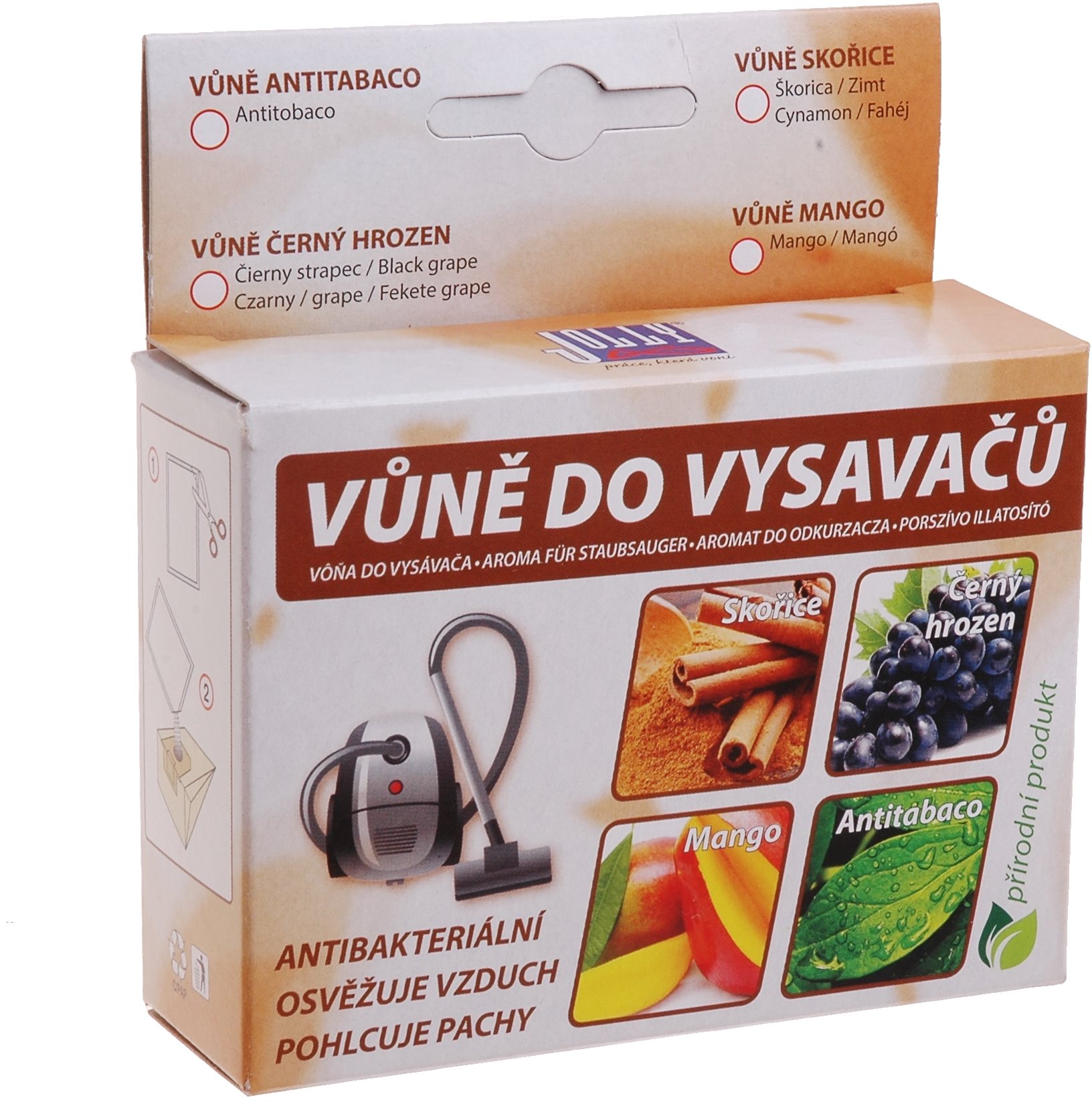 Vôňa do vysávača – mango (5 ks) – svieža vôňa exotického manga