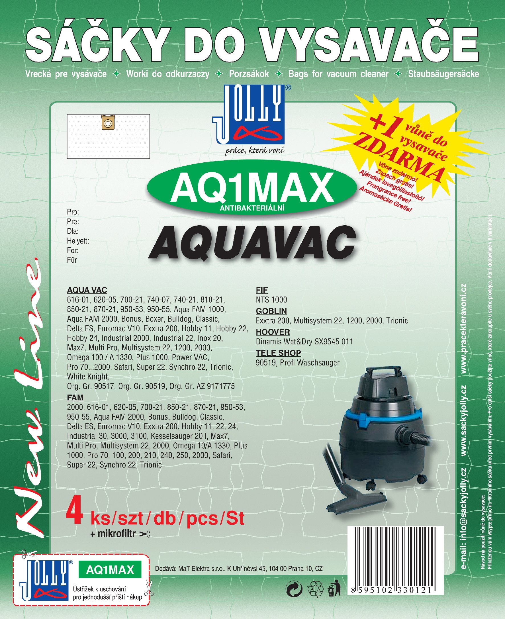 Vrecká do vysávača AQ1 MAX – textilné