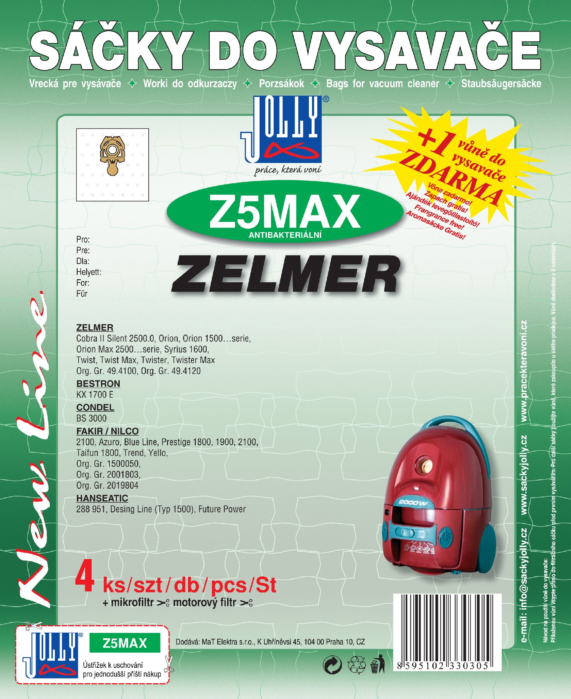 Vrecká do vysávača Z5 MAX – textilné