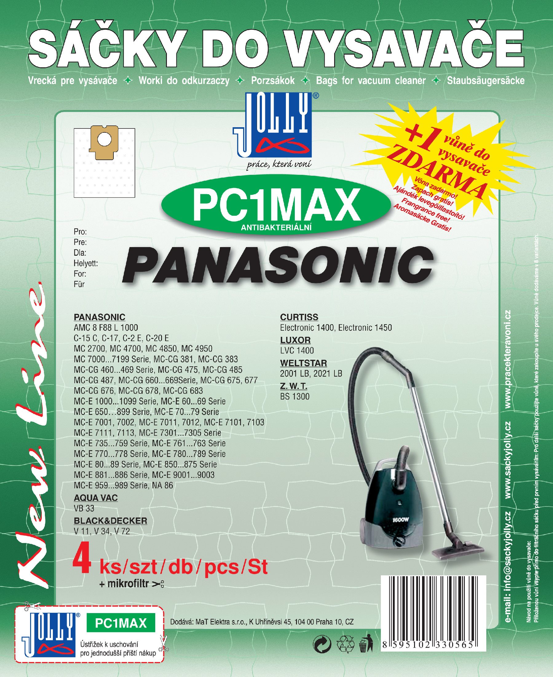 Vrecká do vysávača PC1 MAX – textilné