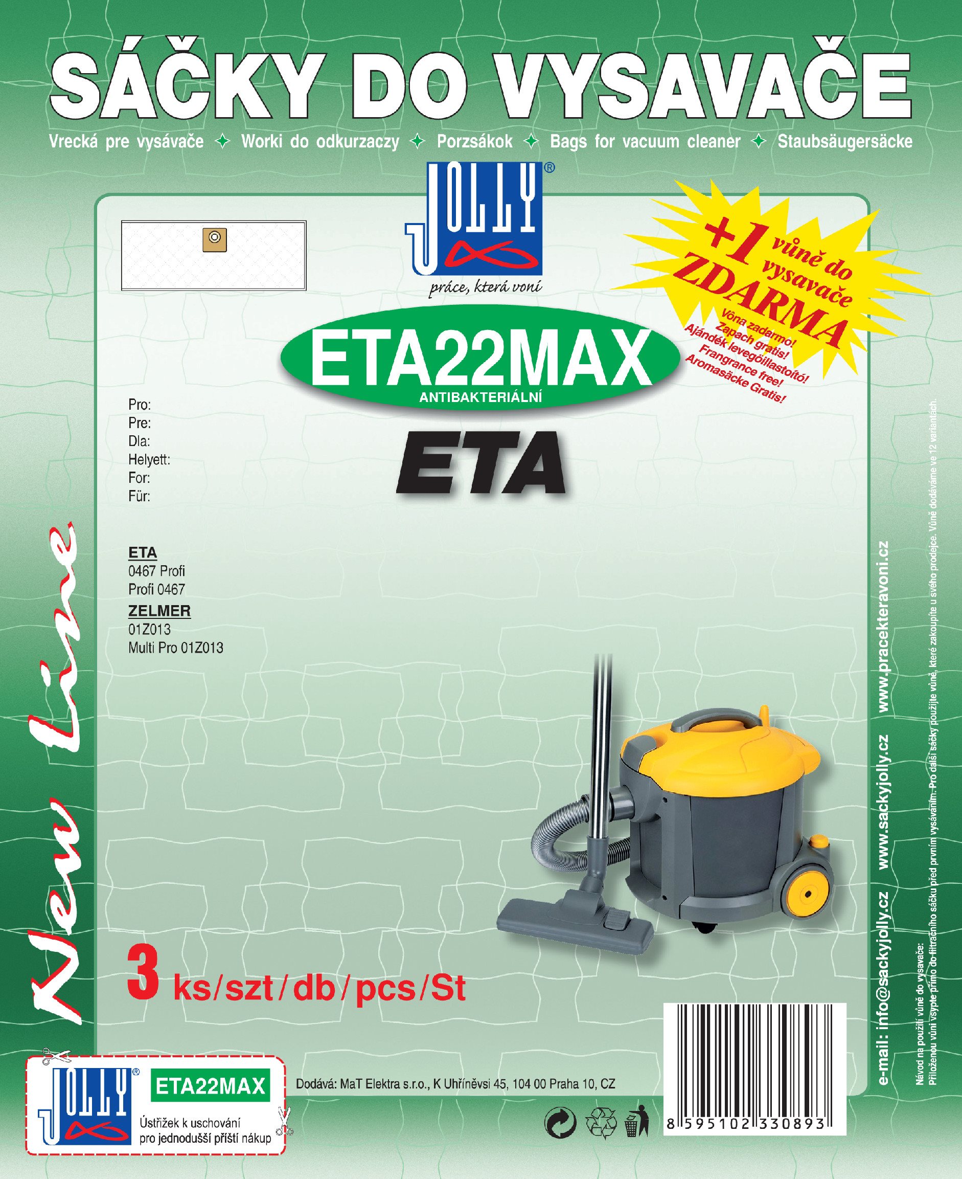 Vrecká do vysávača ETA22 MAX – textilné