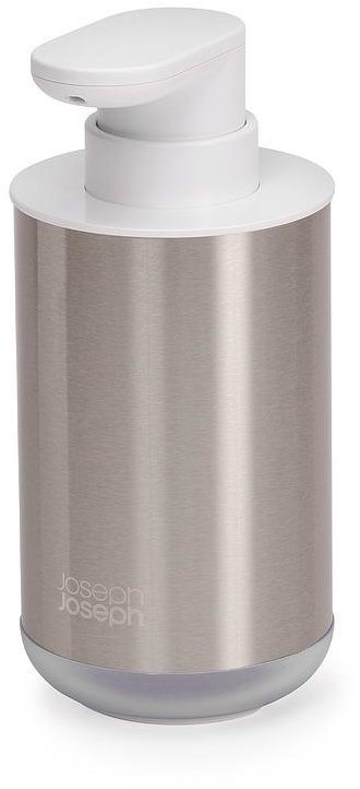 Joseph Joseph Dávkovač mýdla Duo Steel 70608, 300 ml, nerez/bílý