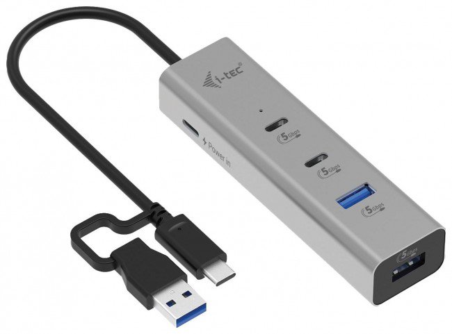 i-tec Universal Charging Metal HUB 2× USB-C + 2× USB-A Port, PD 85 W