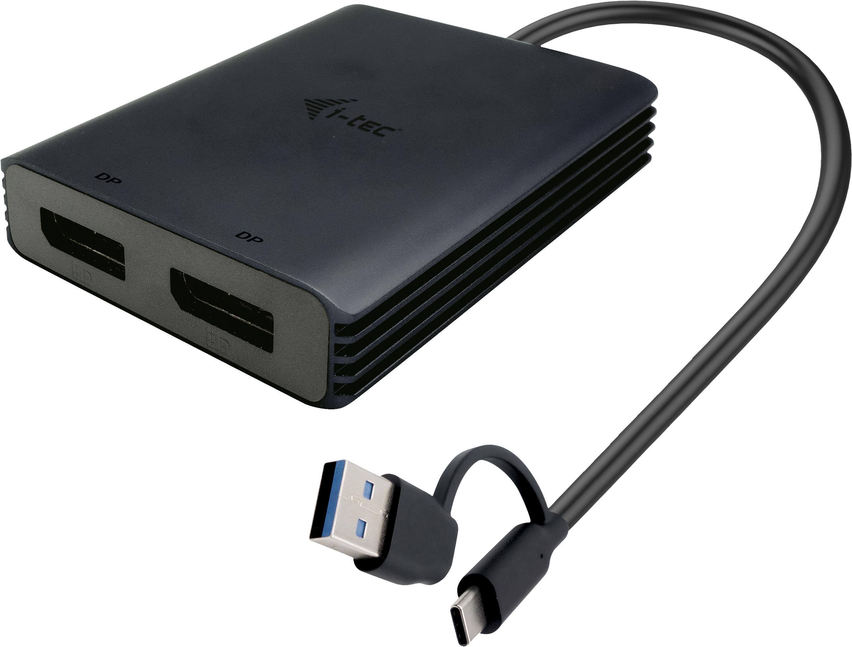i-tec USB-A/USB-C Dual 4K DP Video Adaptér