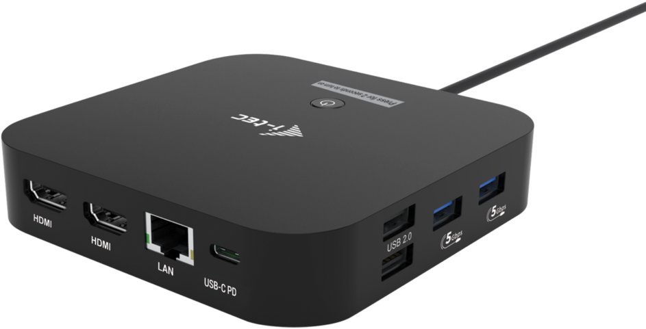 i-tec USB-C Dual HDMI Docking Station, PD 100W