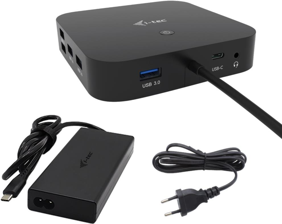 i-tec USB-C HDMI + Dual DP Docking Station with Power Delivery 100 W + i-tec Univ. Charger 112 W