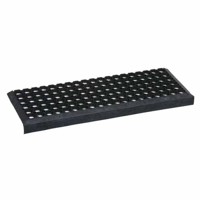 DuraHome Nášľapná rohož na schody gumová Euclass 25 × 75 cm, čierna