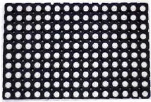 DuraHome Rohož gumová Rote 50 × 100 x 1,6 cm, čierna
