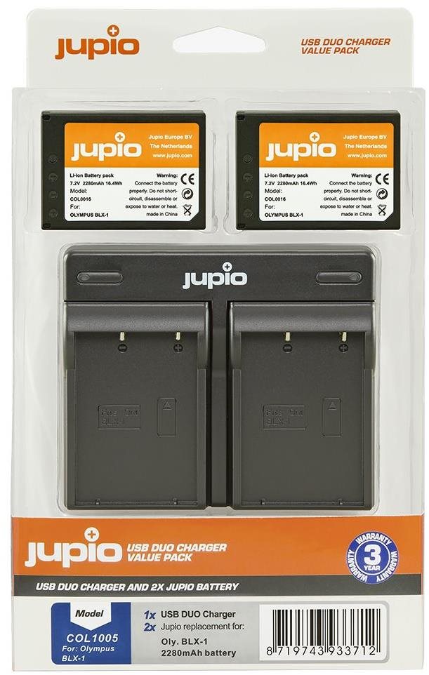 Jupio set 2× Battery BLX-1 2280 mAh + USB Dual Charger pre OM systém