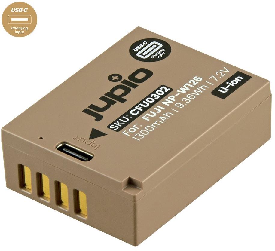 Jupio NP-W126S *ULTRA C* 1 300 mAh s USB-C vstupom na nabíjanie