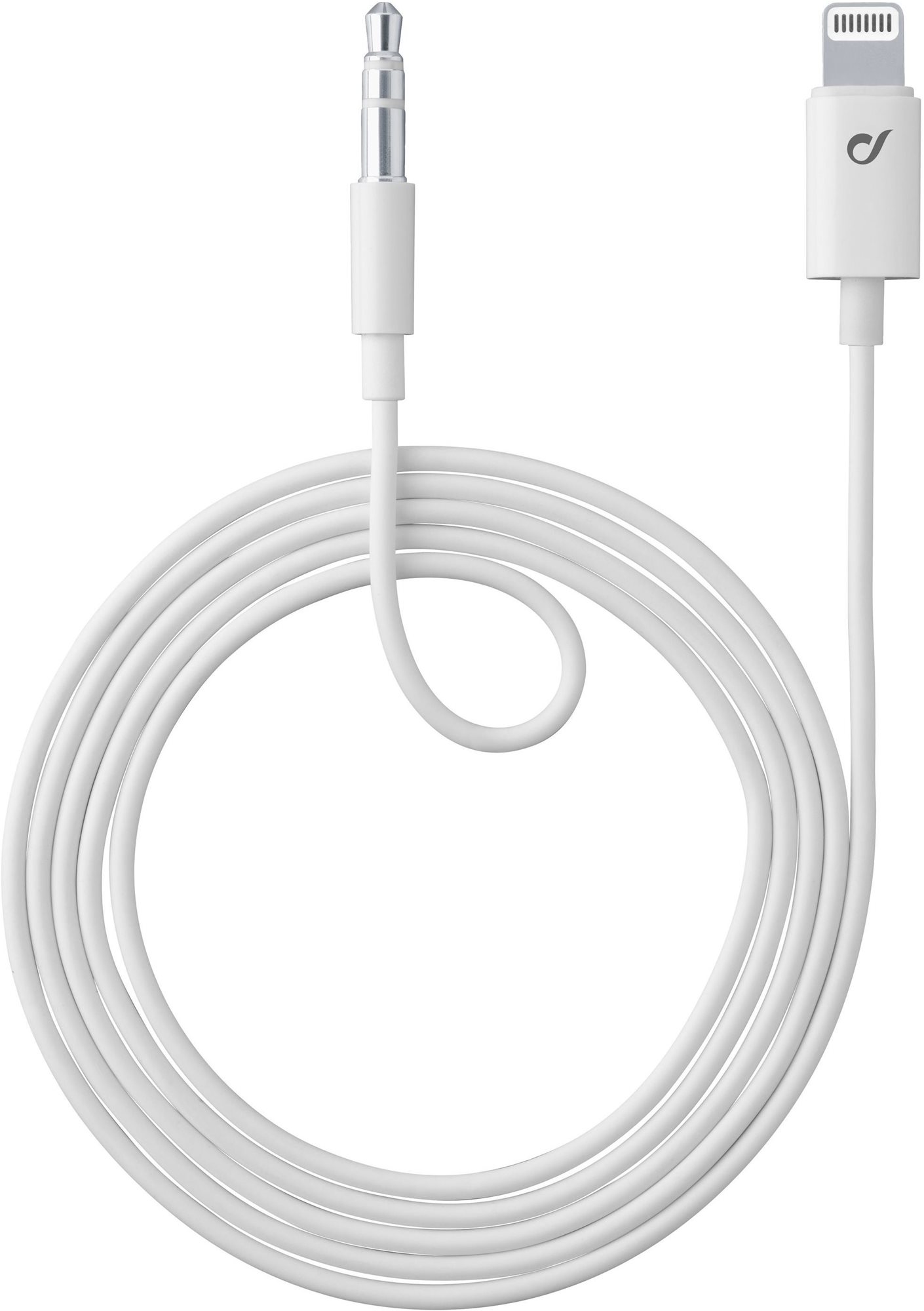 Cellularline Aux Music Cable konektory Ligtning + 3,5 mm jack, MFI certifikácia, biely