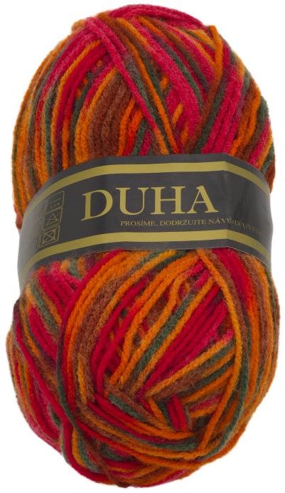 Dúha 50 g – 048 oranžová, hnedá, červená