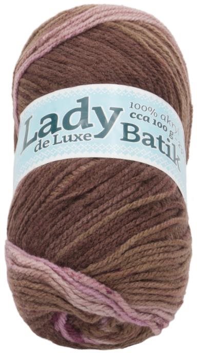 Lady de Luxe BATIK 100 g – 606 ružová, hnedá