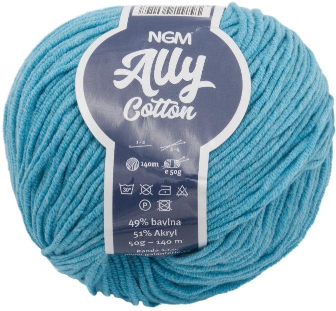 Ally cotton 50 g – 016 tyrkysová