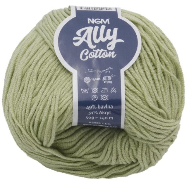 Ally cotton 50 g – 019 svetlo zelená