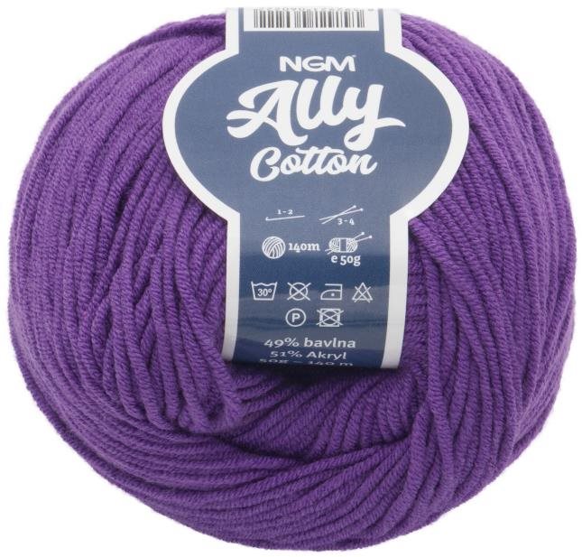 Ally cotton 50 g – 021 tmavofialová