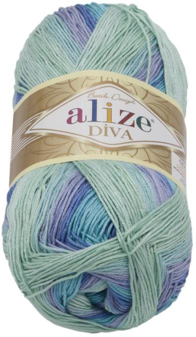 DIVA batik 100 g – 1767 modrá, tyrkysová