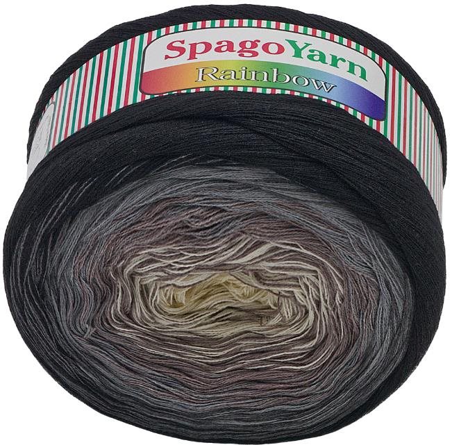 SpagoYarn Rainbow 250 g – 2 béžovo-čierna