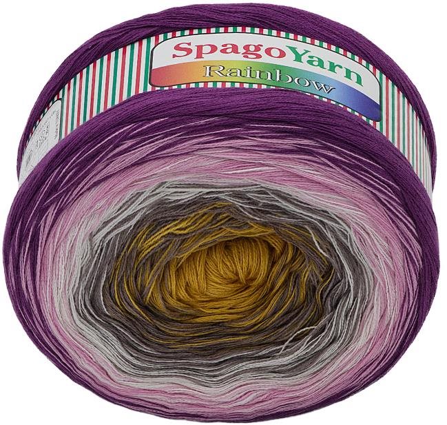 SpagoYarn Rainbow 250 g – 4 ružovo-fialová