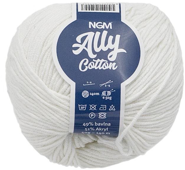 Ally cotton 50 g – 000 biela
