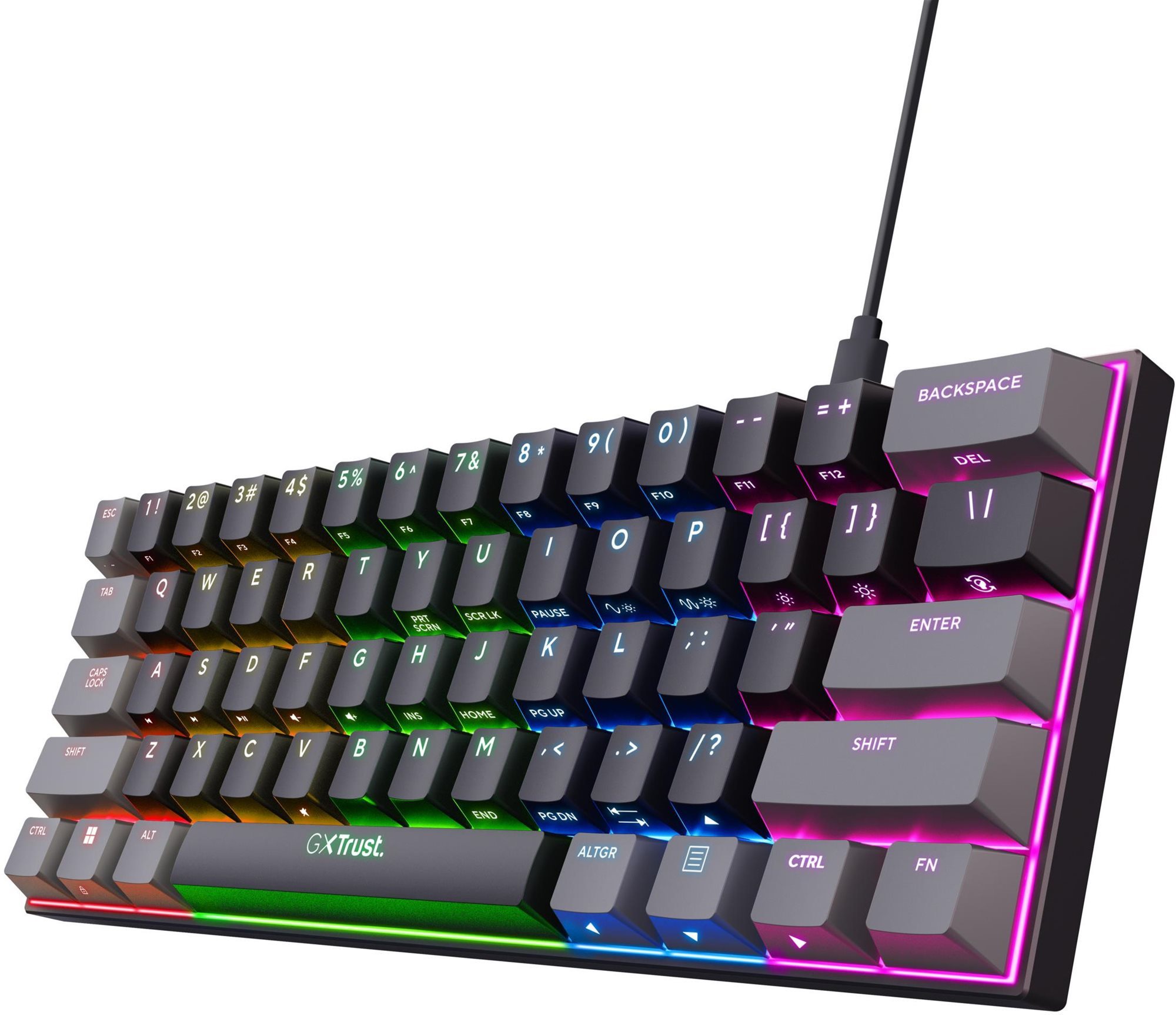 Trust GXT867 Acira 60 % Mini Garming Keyboard US