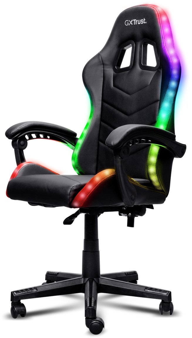 Trust GXT704 RONIQ RGB Gaming Chair Black – čierna