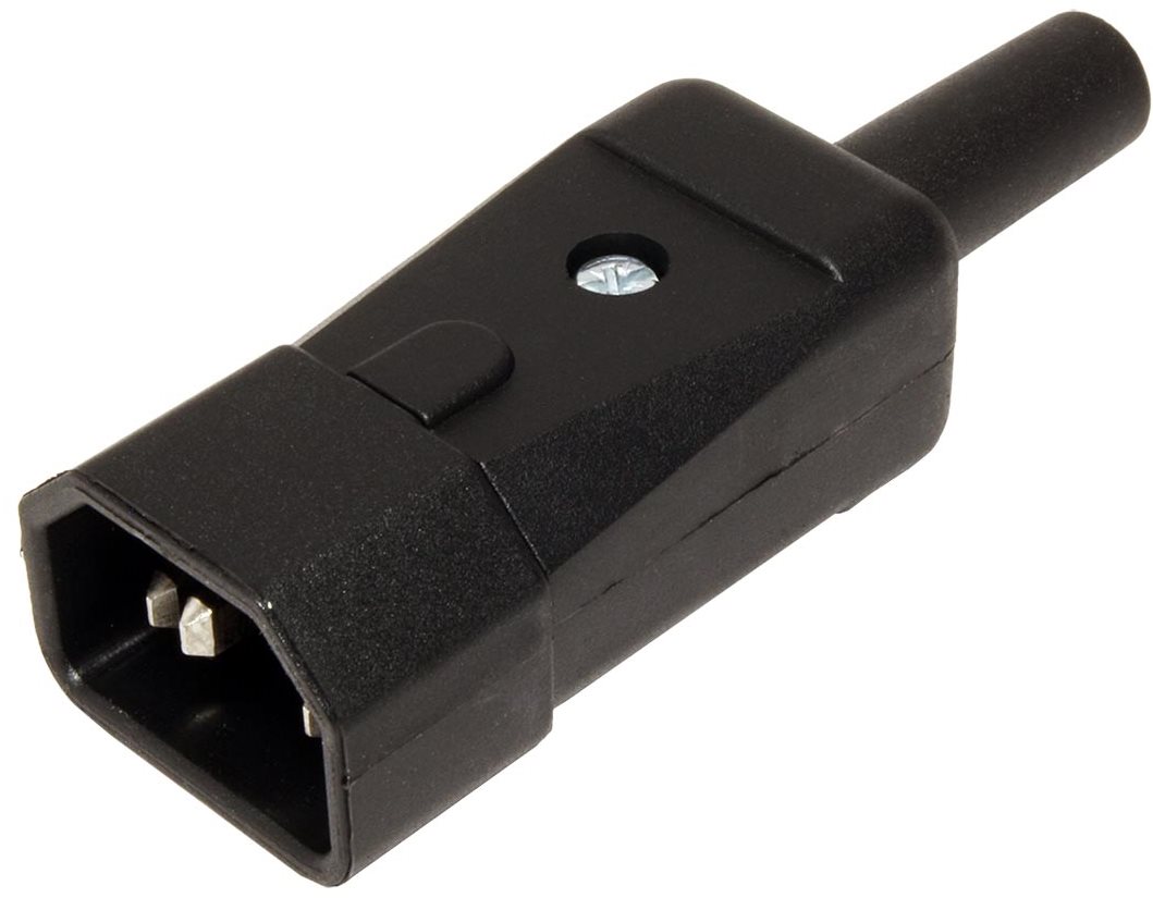 OEM Konektor sieťový 250 V/10 A, na kábel, samec IEC320 C14 (915.171)