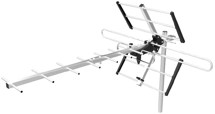 EVOLVEO Flexi 1, pasívna vonkajšia DAB+/DVB-T2 anténa, filter LTE, 4G, 5G