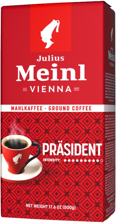 Julius Meinl Präsident Fine Ground 500 g, mletá káva