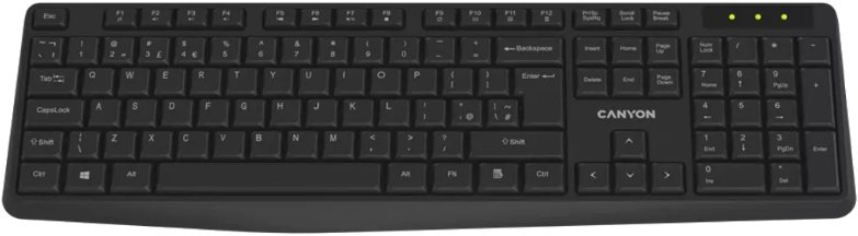 CANYON KB-W01 EN/CS Wireless Black – CZ