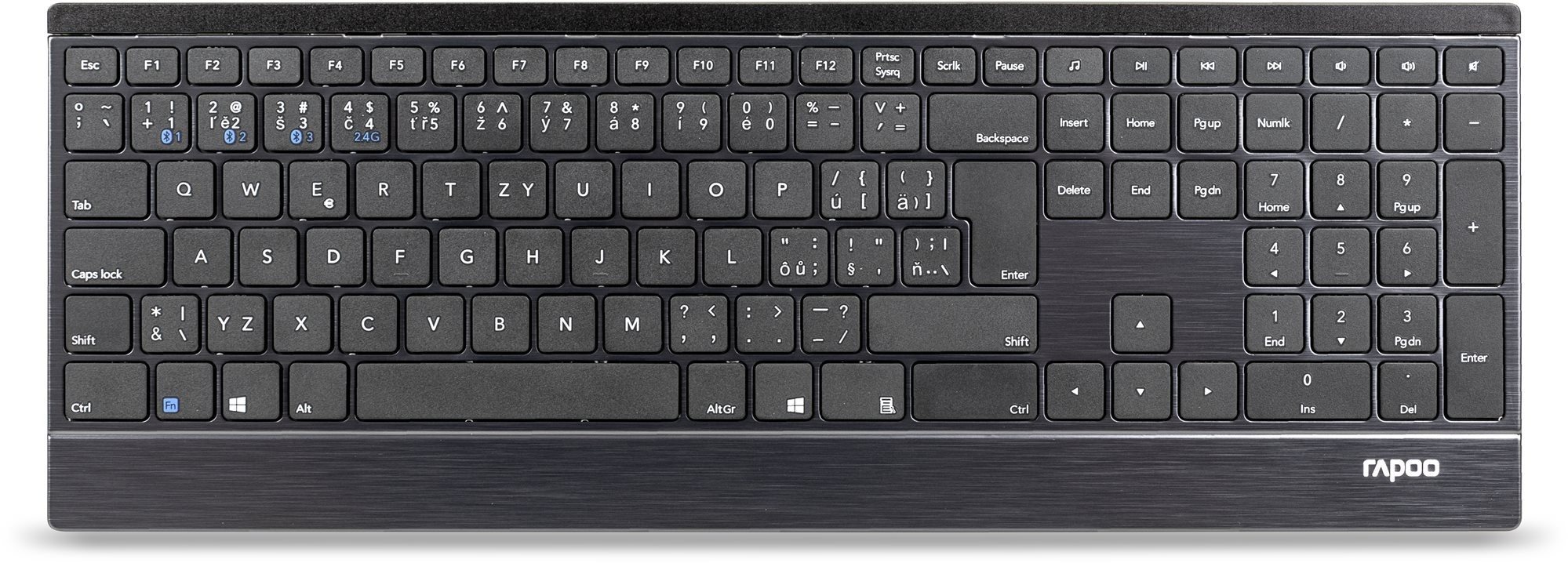 Rapoo multimode klávesnica E9500M CZ/SK čierna