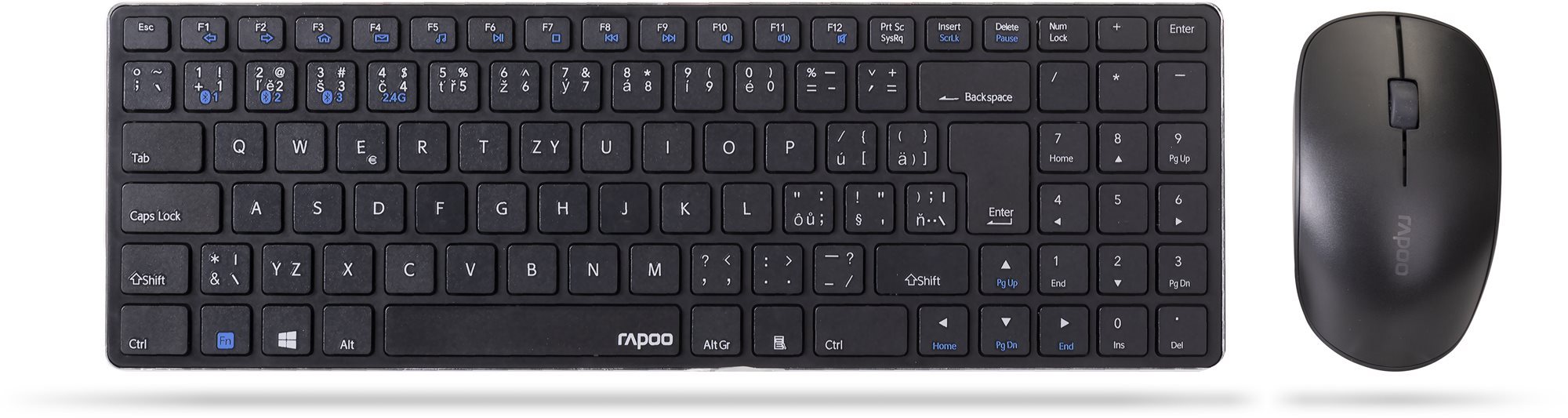 Rapoo 9300M Sada CZ/SK čierna