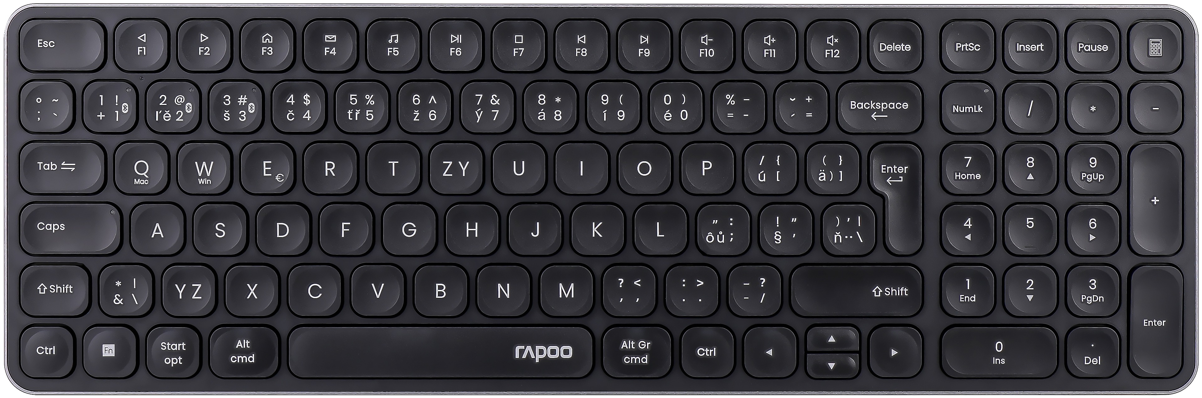 Rapoo E9310M, tmavo sivá – CZ/SK