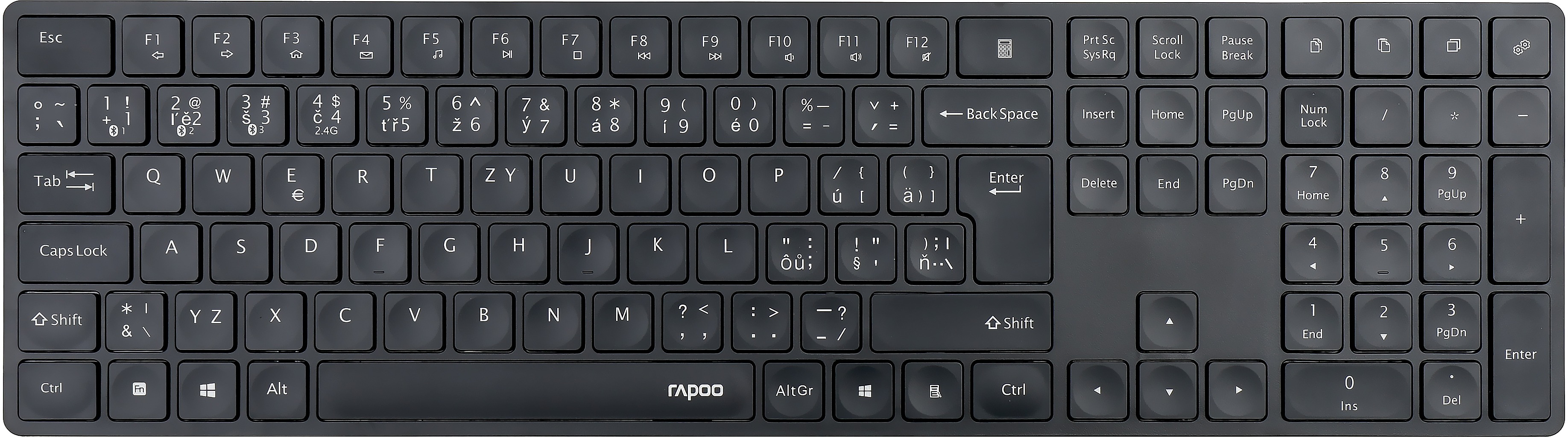 Rapoo E8020M multi-mode, čierna – CZ/SK