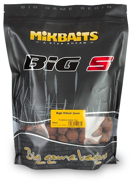 Mikbaits Legends Boilies v dipe, BigS Kalamár Javor 16 mm 250 ml