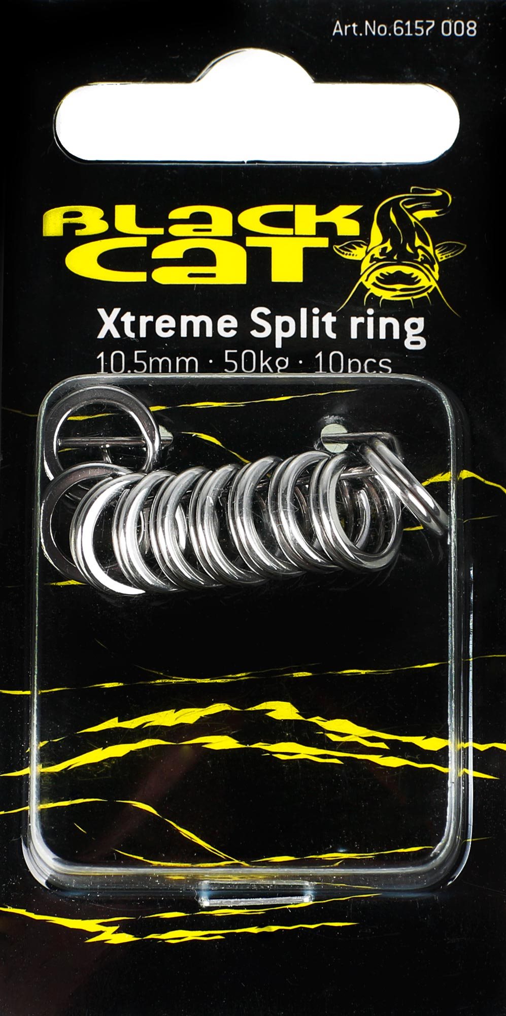 Black Cat Xtreme Split Ring 10,5 mm 50 kg 10 ks