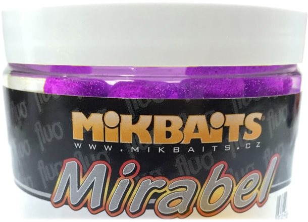 Mikbaits – Mirabel Fluo Boilie Pikantná slivka 12 mm 150 ml