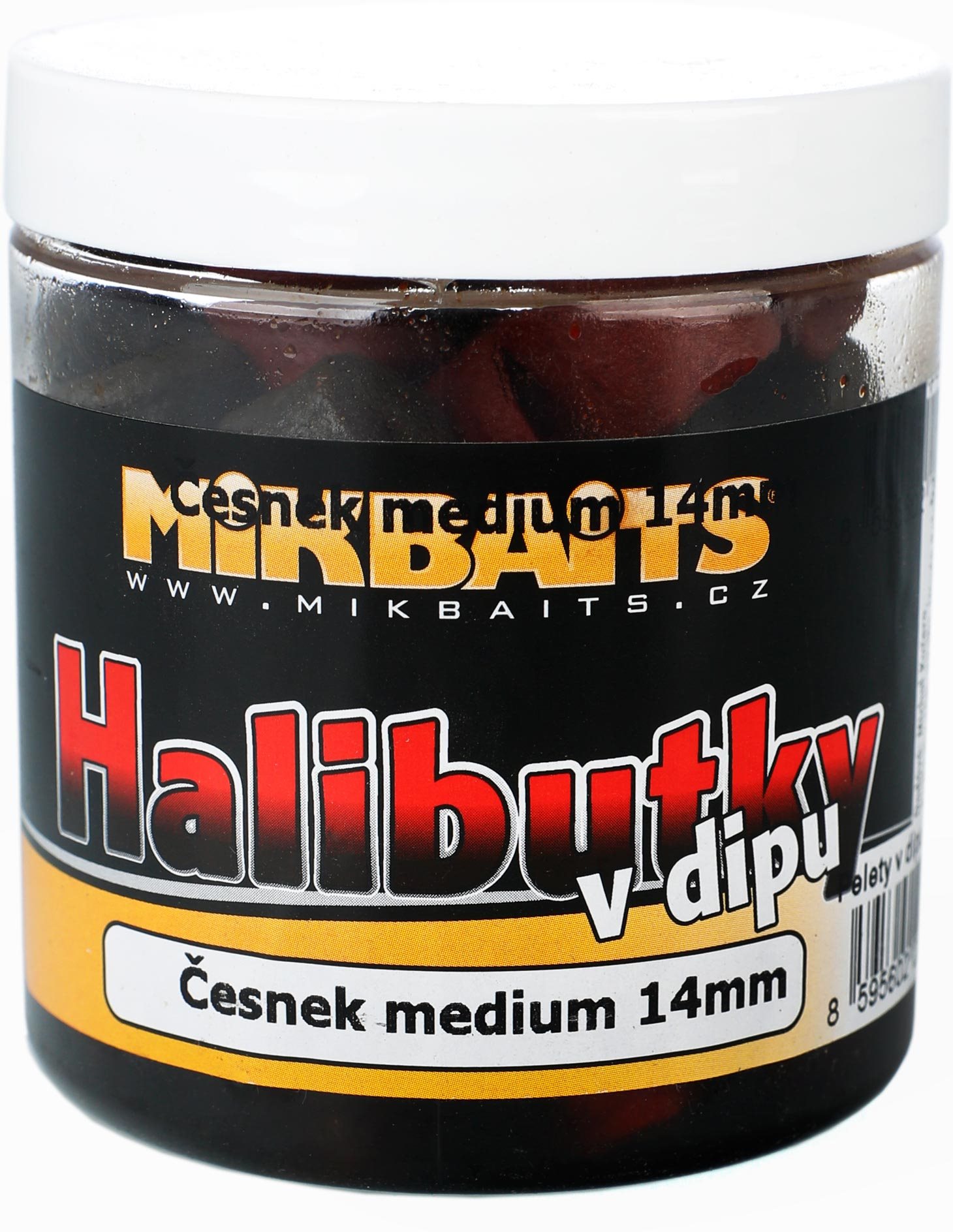 Mikbaits Halibutky v dipe Cesnak 14 mm 250 ml