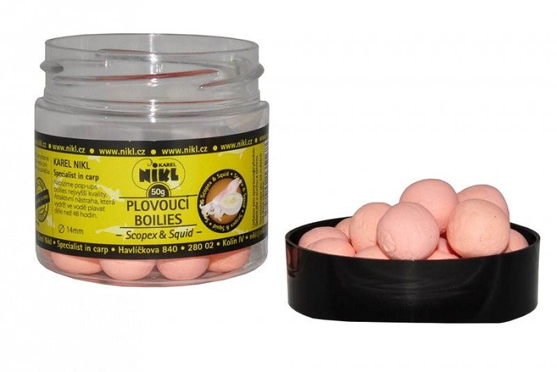 Nikl Plávajúce boilies Scopex & Squid svetlo ružová 50 g 14 mm