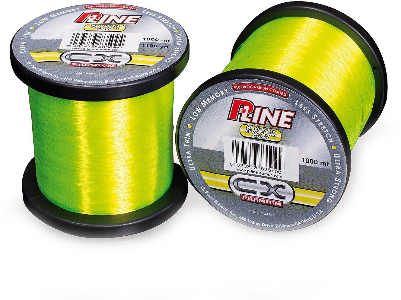 P-Line C × Premium 0,25 mm 7,28 kg 1000 m Hi-Vis Fluorozelený
