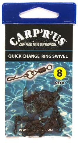Carp´R´Us Quick Change Ring Swivel Veľkosť 8 8 ks