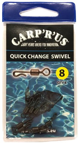 Carp´R´Us Quick Change Swivel Veľkosť 8 8 ks