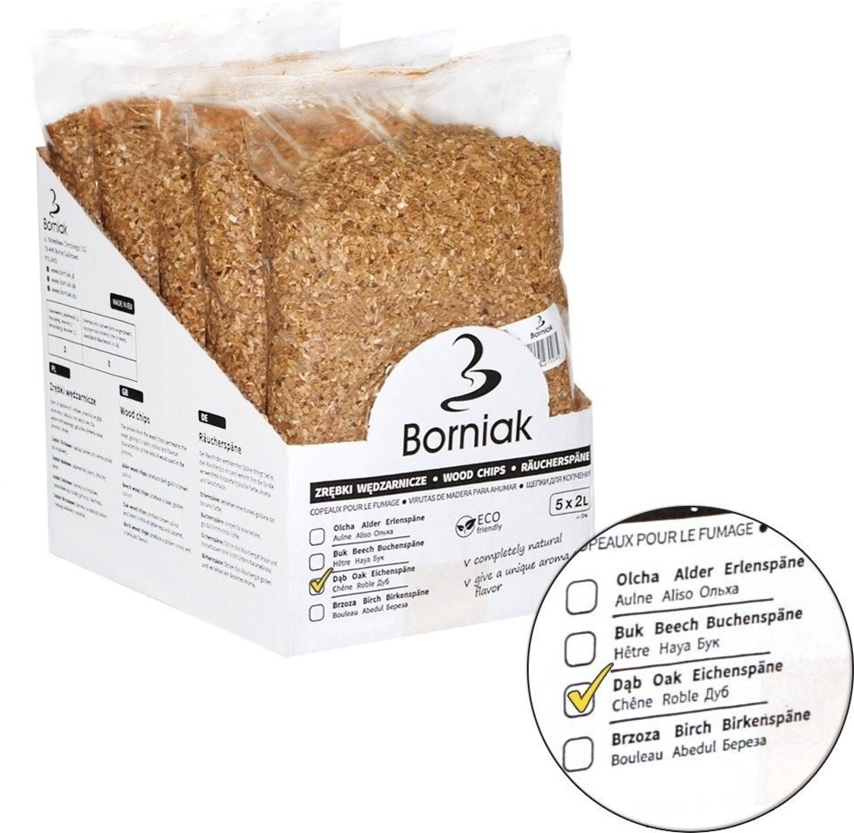 Borniak Drevená štiepka do udiarní 2 l Dub